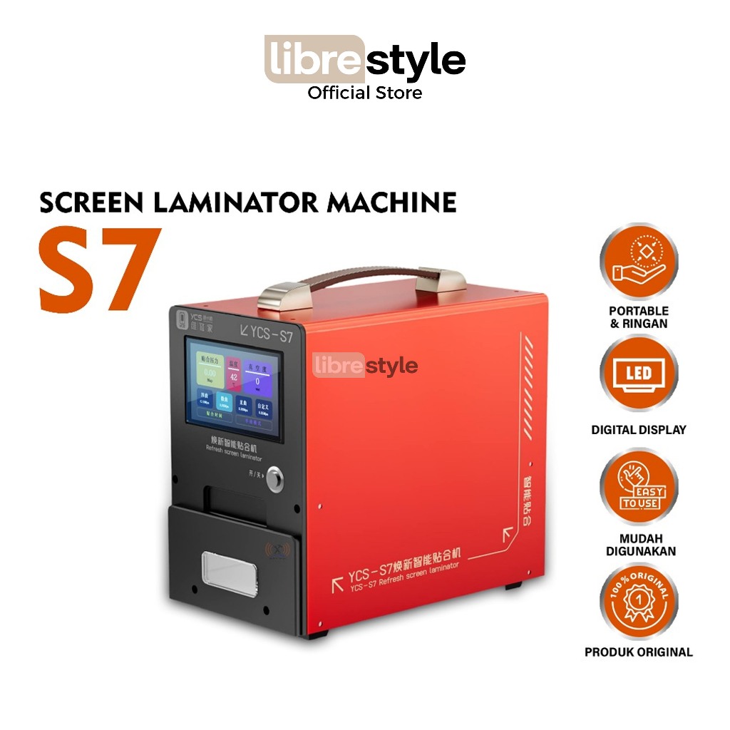 YCS-S7 SMART LAMINATING MACHINE - SUPPORT LAYAR DATAR & MELENGKUNG - MESIN LAMINATING LCD YCS-S7 REF