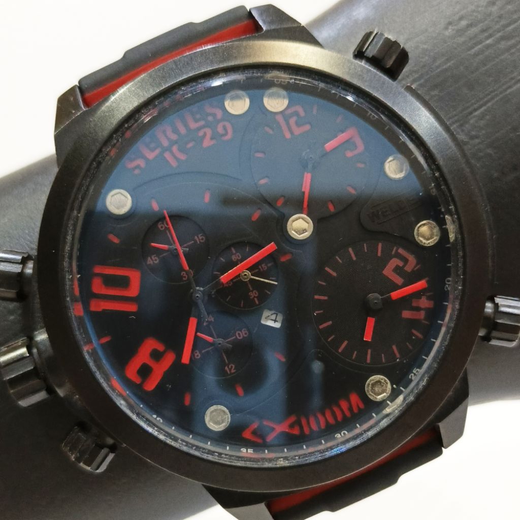 Jam Tangan Welder K29 Series Triple Time Chronograph Quartz Men Watch Pria Sporty Besar Jumbo Size