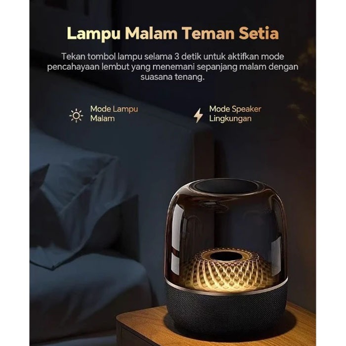 Fleco Speaker Bluetooth Lampu LED F301M Super Bass Musik Box Bluetooth Speaker dengan Lampu LED