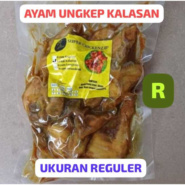 AYAM UNGKEP KALASAN (REGULER) 1 Ekor Potong 4 + Ati Ampela Ceker Kepala Marinasi Bumbu Kuning Prakti