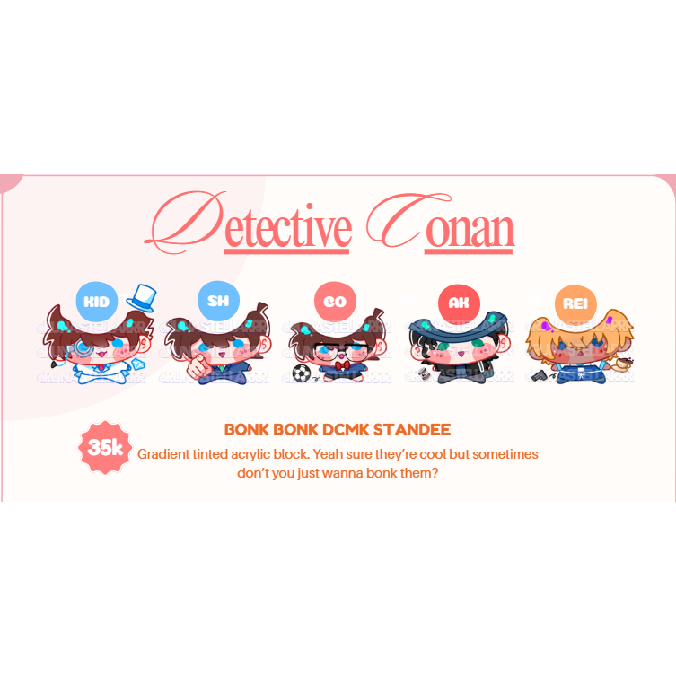 Detective Conan Acrylic Block Standee Bonk Bonk by Everlasting Dream Atelier - Runa Stellarrr