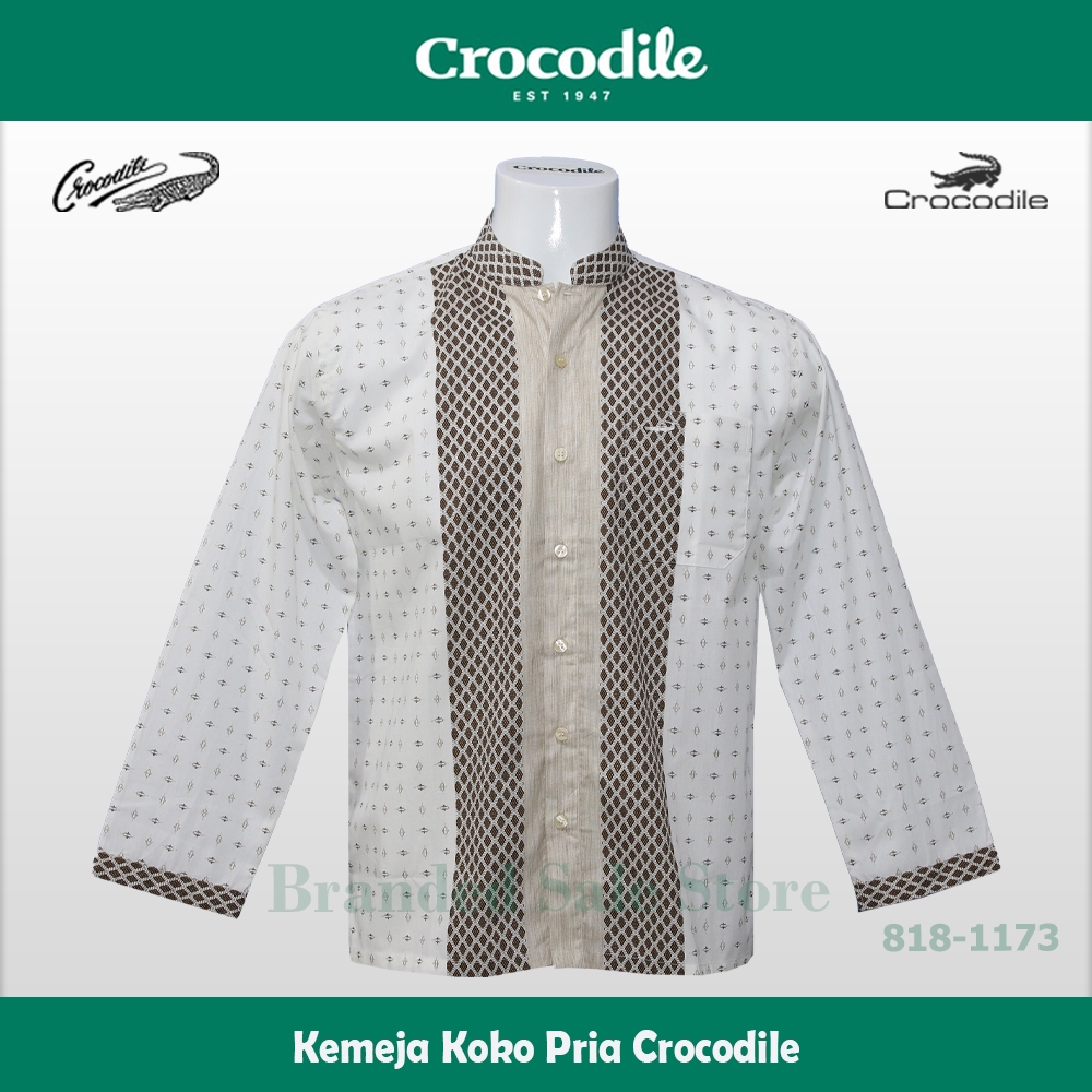 Baju Koko Crocodile / Kemeja Muslim Pria Modern Lengan Panjang Crocodile 818-1173-46