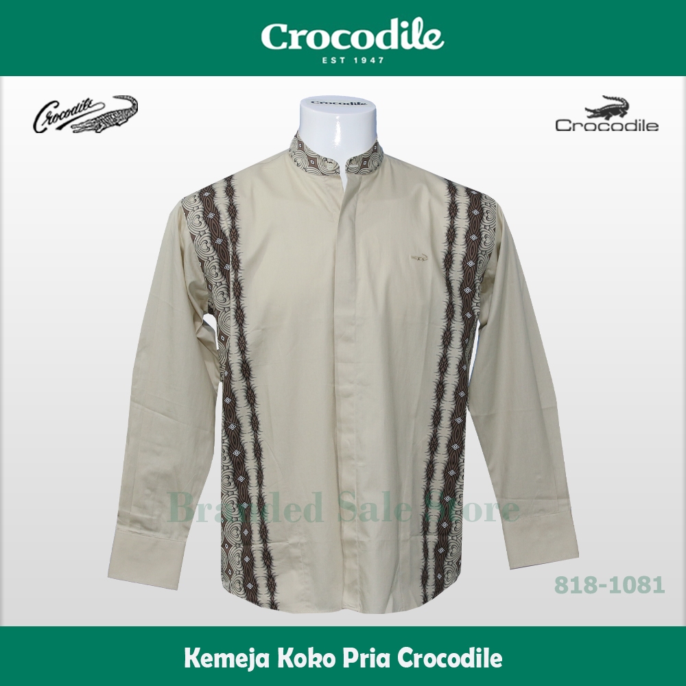 Baju Koko Crocodile / Kemeja Muslim Pria Modern Lengan Panjang Crocodile 818-1081-47