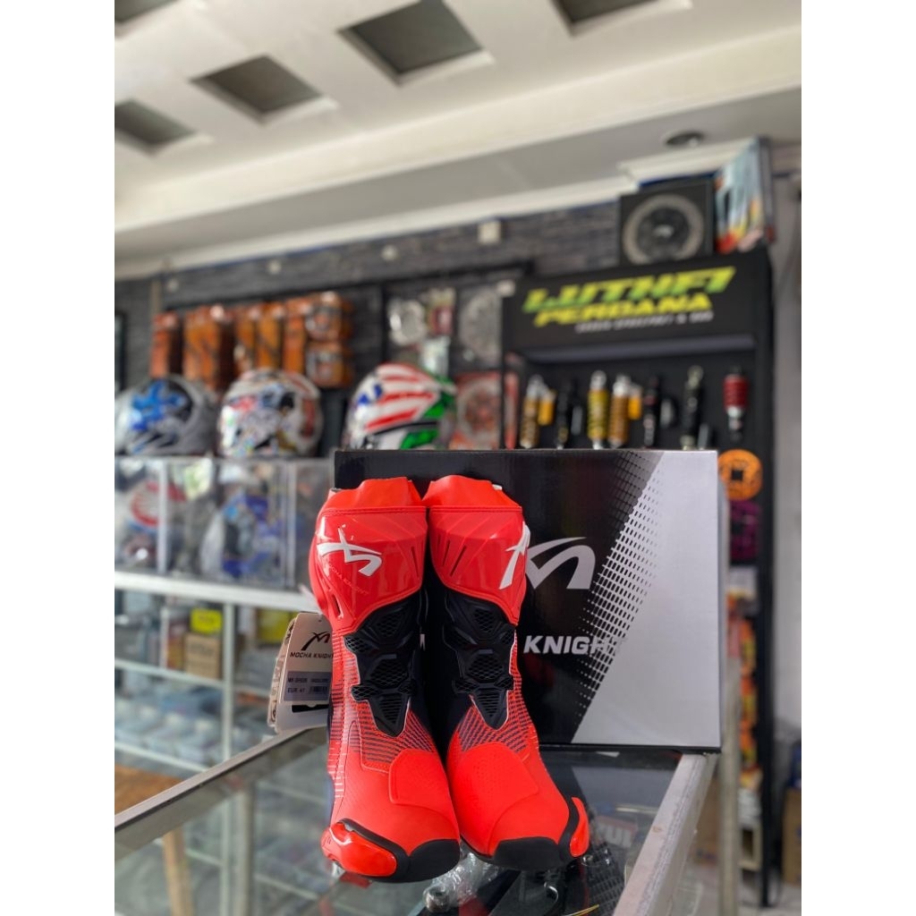SEPATU BALAP MOCHA KNIGHT ORANGE BLACK SIZE 41/1
