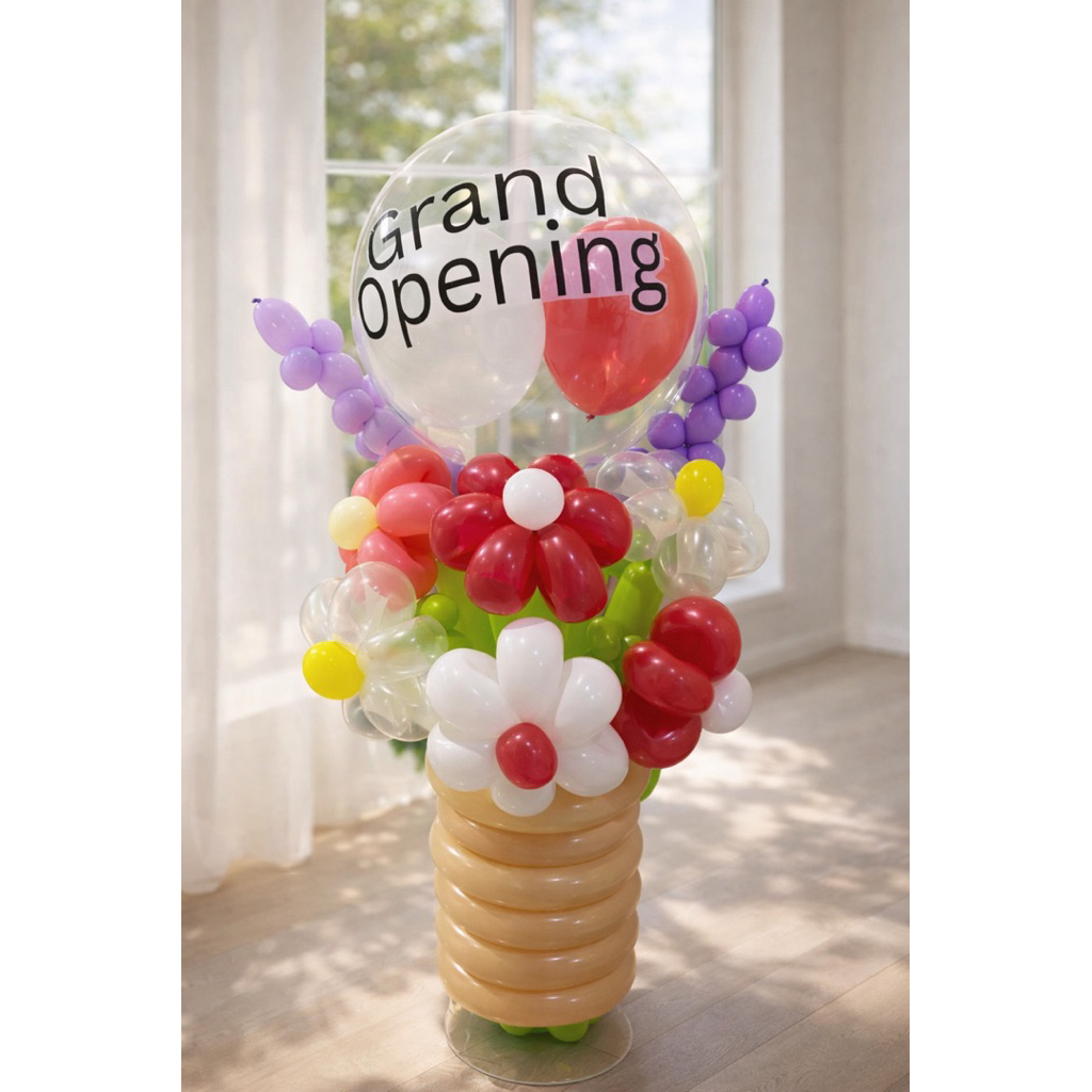 standing bunga balon / buket bunga balon / bunga balon / buket bunga balon ulang tahun grand opening