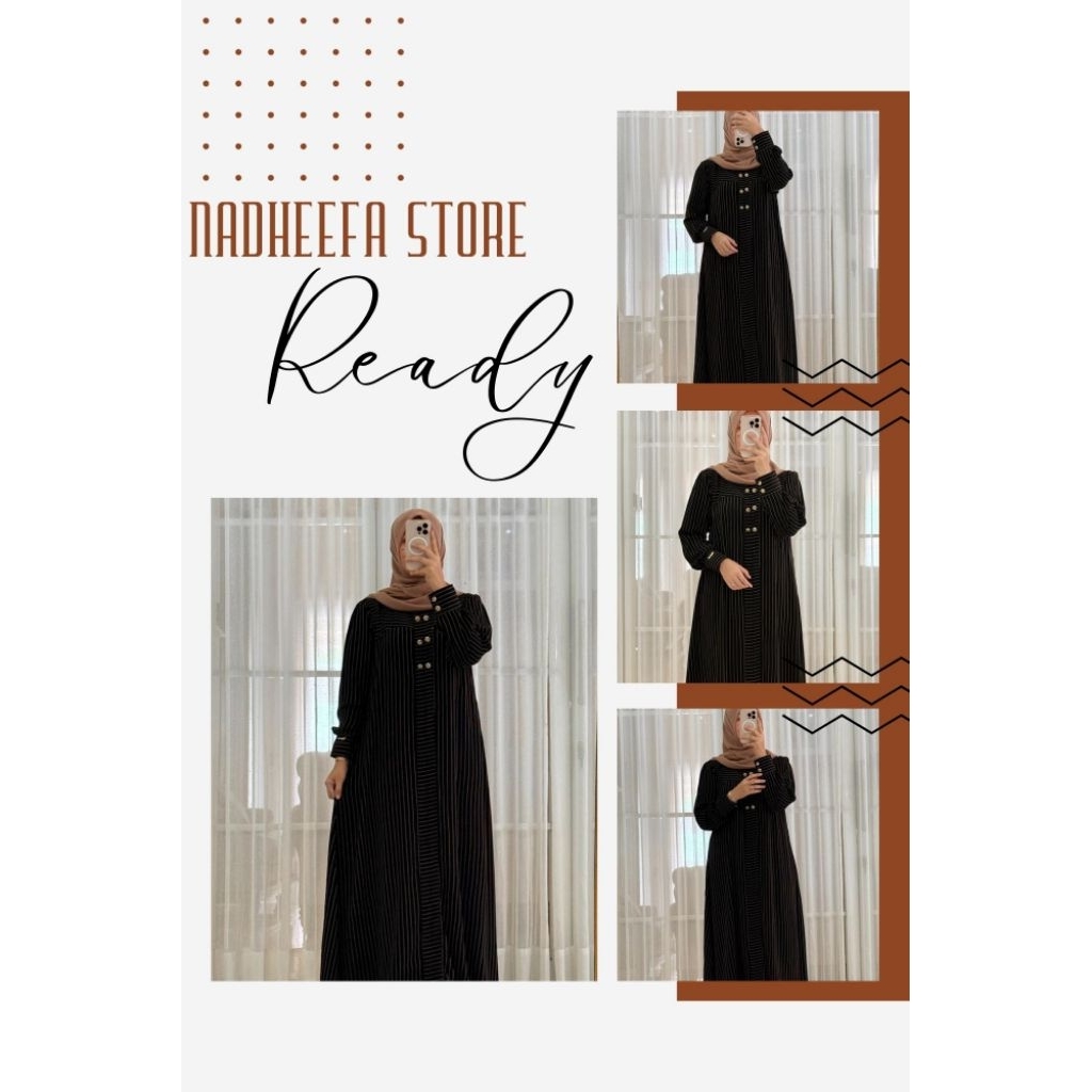 NADHEEFA STORE DRESS MOTIF EXCLUSIVE JETBLACK PREMIUM MOTIF SALUR