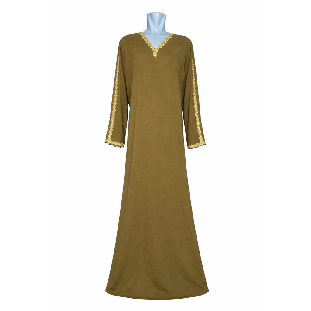 MUKENA ABAYA SHOLAT WARNA hijau zaitun tua