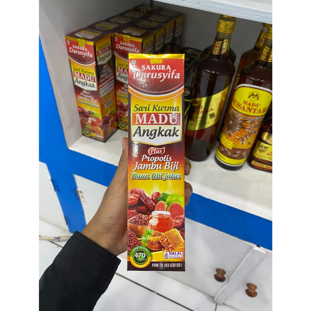 SARI KURMA MADU ANGKAK PLUS DAUN KELOR 470 GRAM SYIFA 470gr Madu Angkak Darusyifa Sari Kurma Propoli