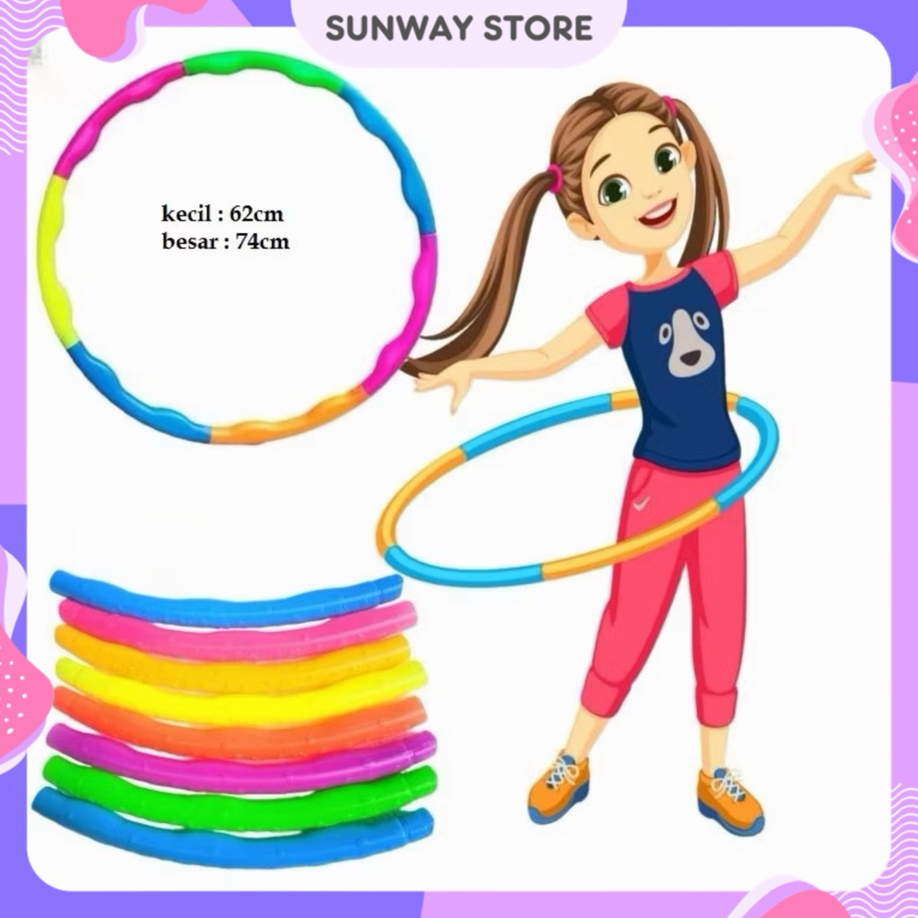 Promo Sunwaystore - Mainan Hula Hoop Anak Desawa / Mainan Hula Hoop Lepas Pasang / Hula Hoop Plastik