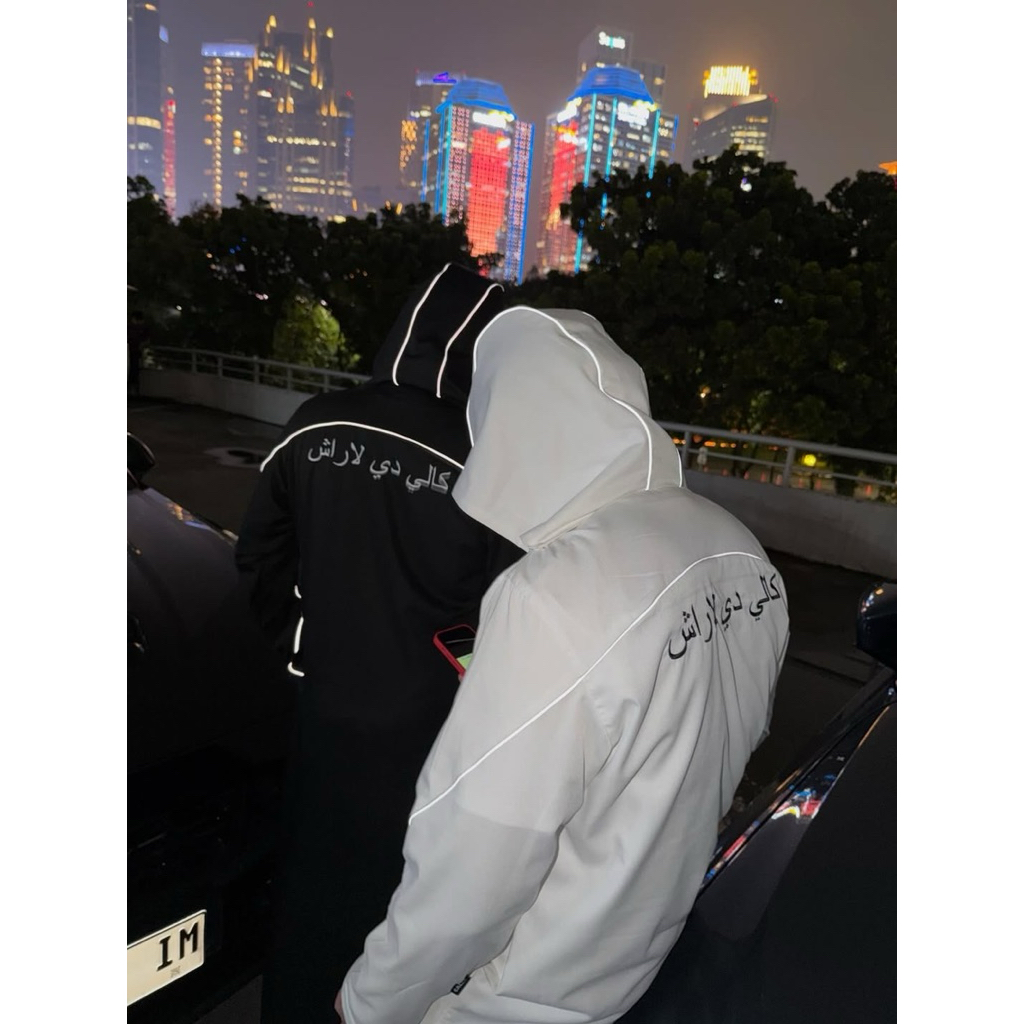 Calle De Larache V3 Jubah Gamis Black/White