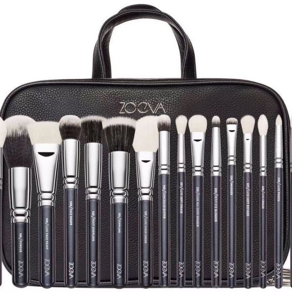 ZOEVA Makeup Artist Beauty Cosmetics 25pcs Professional Face and Eye Makeup Brush Set With Travel Zo