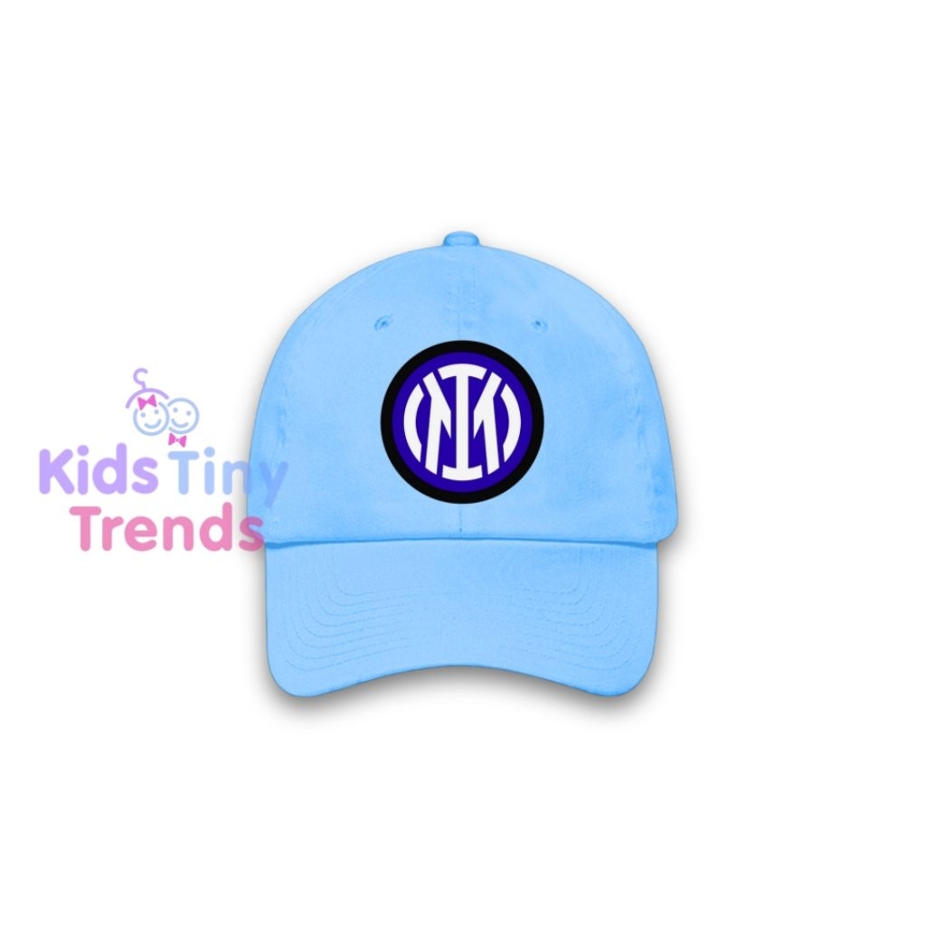 TOPI ANAK BASEBALL MOTIF SABLON GAMBAR CLUB SEPAKBOLA INTER MILAN AKSESORIS FASHION UNISEX LAKI LAKI