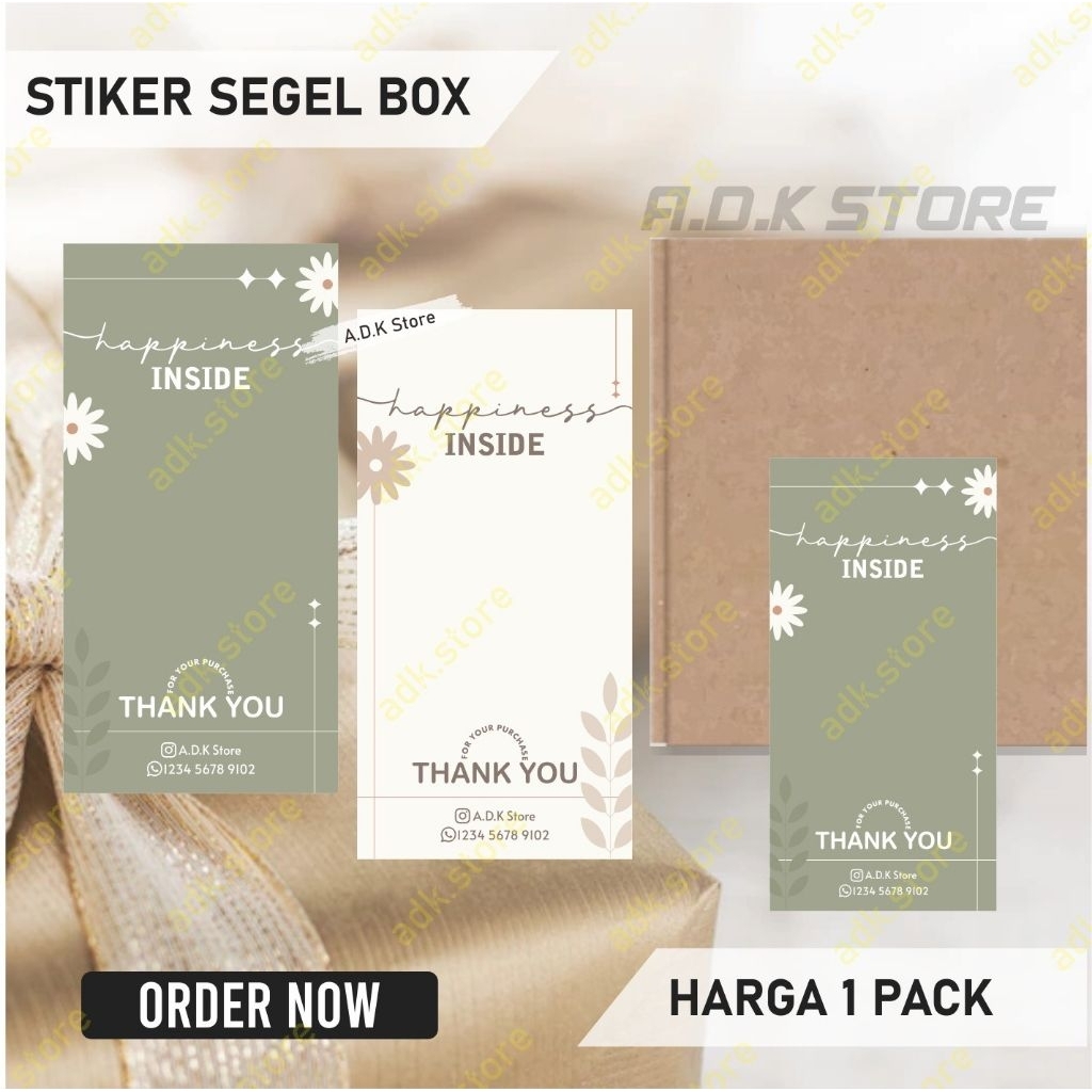 STIKER SEGEL BOX HAPPINESS INSIDE