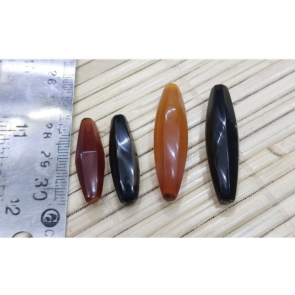 Batu Lamiyang Akik Manau 3cm & 4cm Asli Kalimantan - Plat Batu Lamiyang Lamiang Asli digosok - Kalim