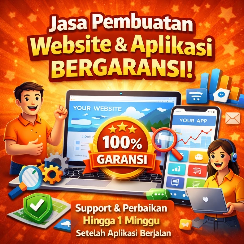 Jasa Pembuatan Website & Aplikasi Custom | Web Developer PHP Laravel CodeIgniter | Sistem Informasi 