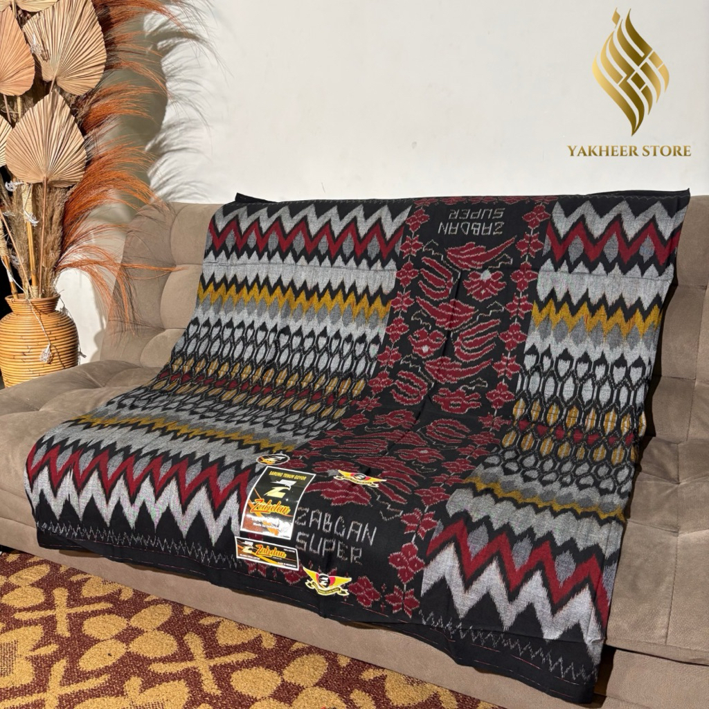 Sarung Goyor ATBM merk Zabdan Super Motif Pelangi BOTOLAN (Jahitan Tengah ) Bahan Rayon Viscose Size