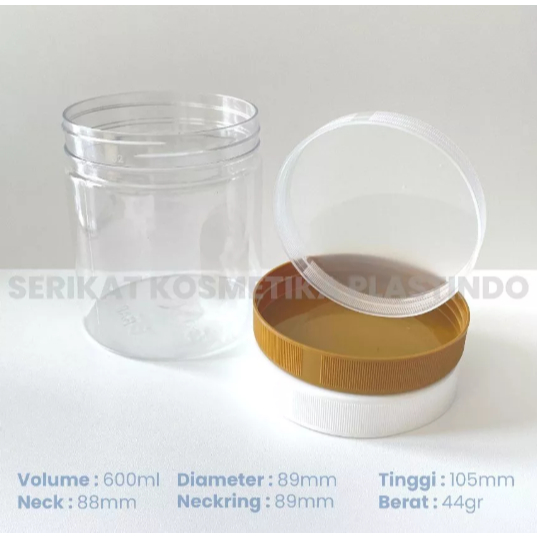 Toples Tabung 600ml /Toples silinder plastik 600ml/Jar Toples 600ml