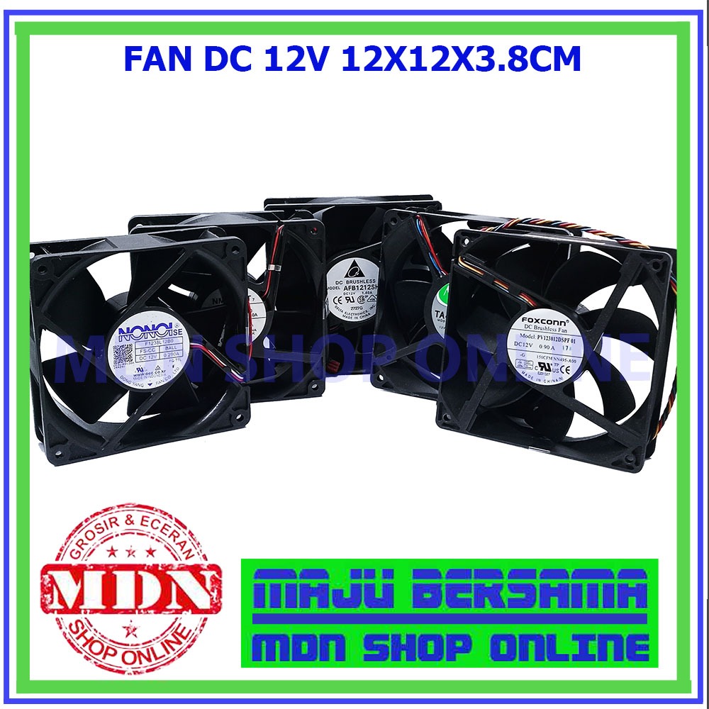 Kipas Fan DC 12V 12cm 12x12x3.8cm high speed
