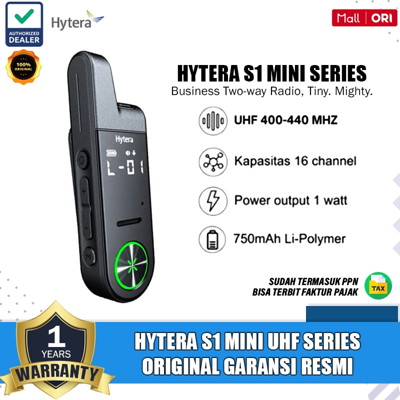 HYTERA S1 Mini Series Uhf Hytera S1 Mini Walkie Talkie Hytera S1 mini Uhf 400 Original Garansi Resmi
