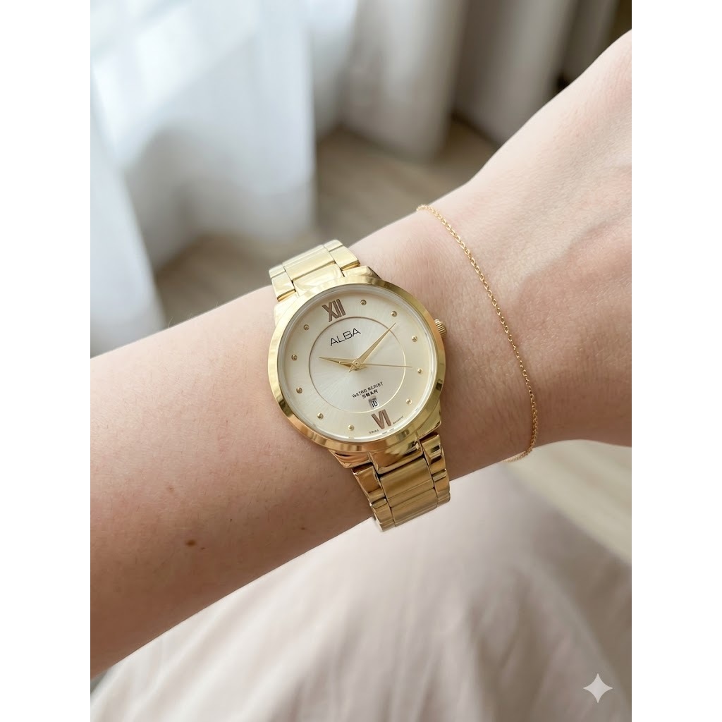 Jam tangan cowo alba stanles AnTI KARAT
