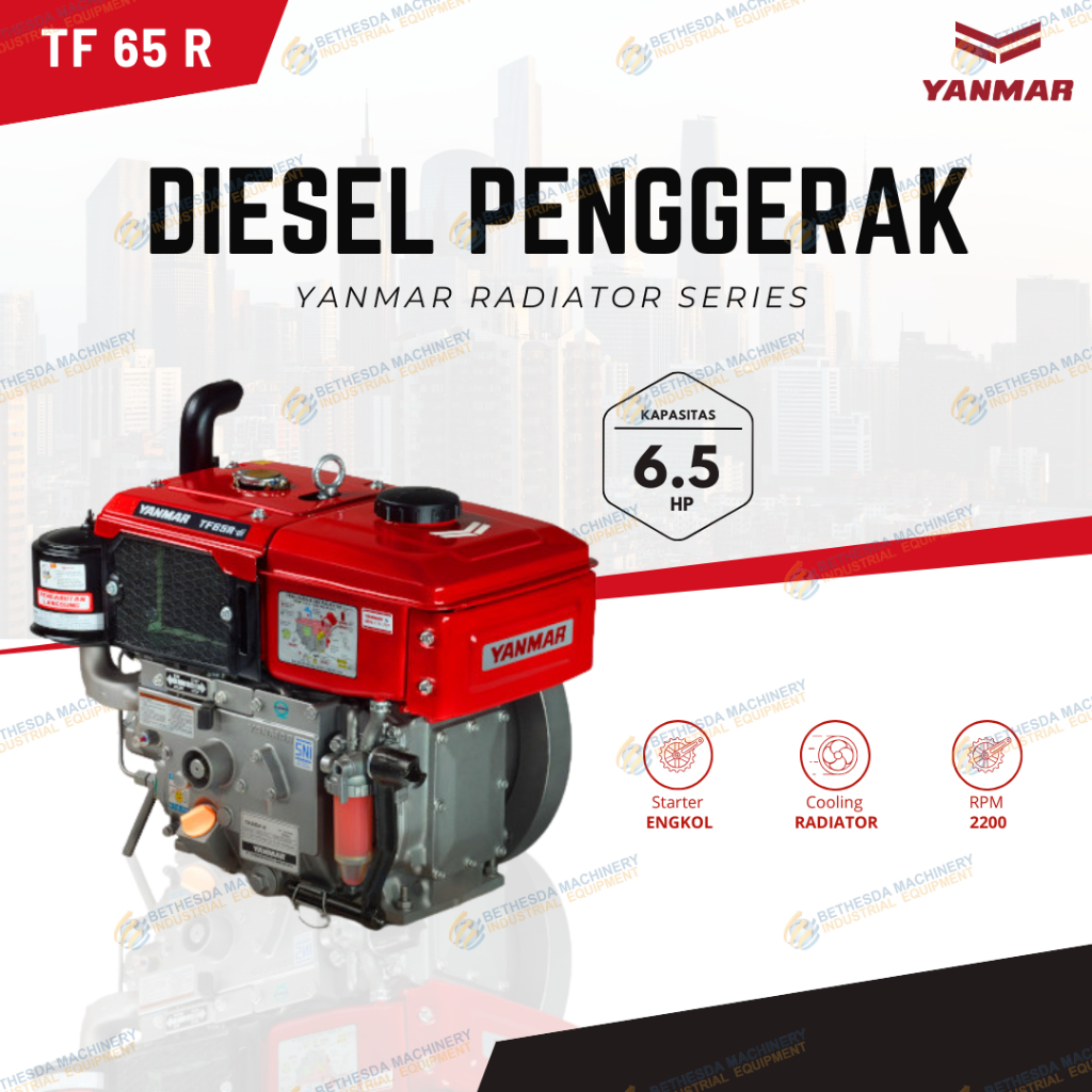 Yanmar Diesel 6.5 Pk TF 65 MR Mesin Penggerak Radiator