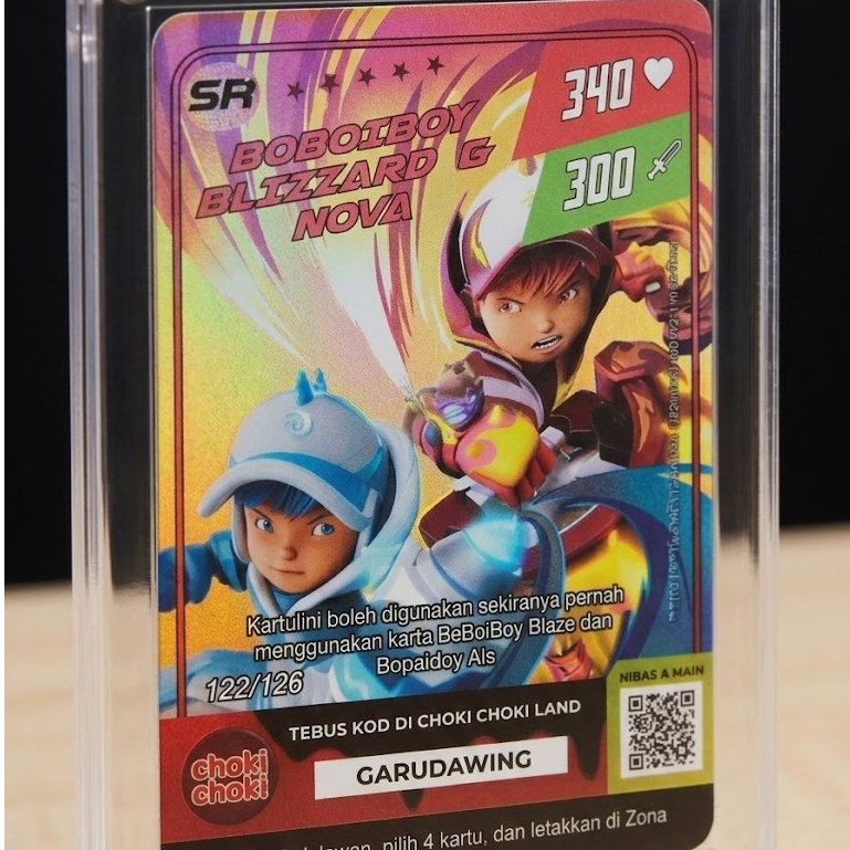 Kartu Langka SR Boboiboy Blizzard Nova Hadiah Choki Choki Season 2 Original