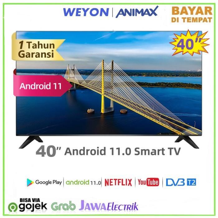 PROMO Weyon Smart tv 43 Inch Android11 DVBT2 Digital LED TV - 40 inch, PACKING KAYU