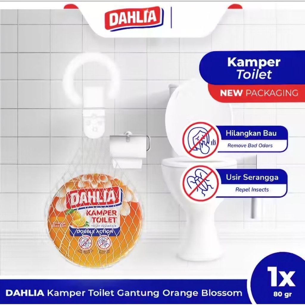 Dahlia Pengharum ruangan / Kamper toilet Gantung Orange Blossom / Kamper lemari wangi K-24