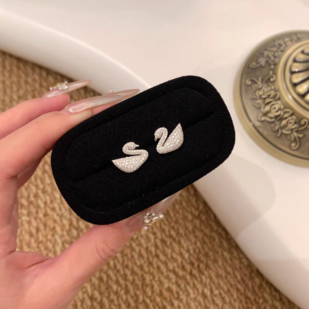 Swaroski Anting Titanium Premium SWAN swaroski