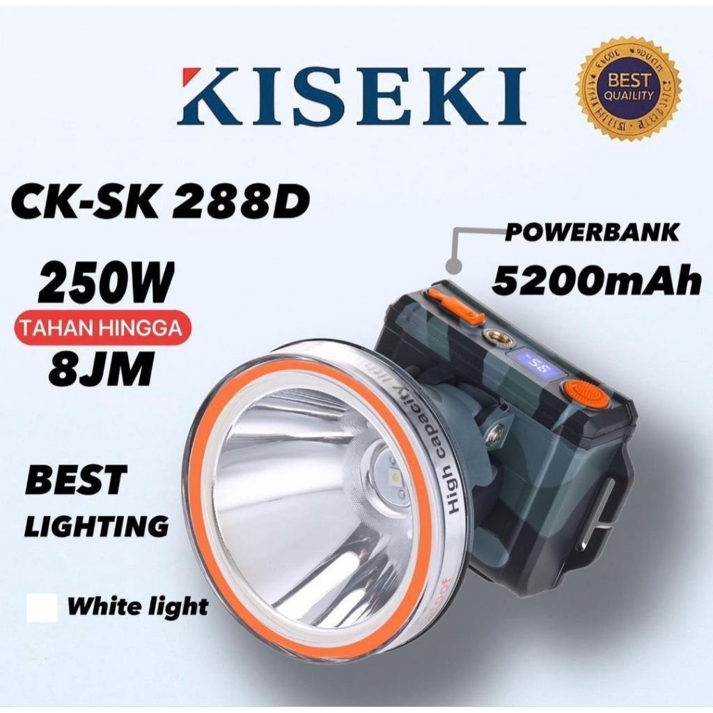 Kiseki Senter Kepala Charge CK-SK 288D super Bright 250W