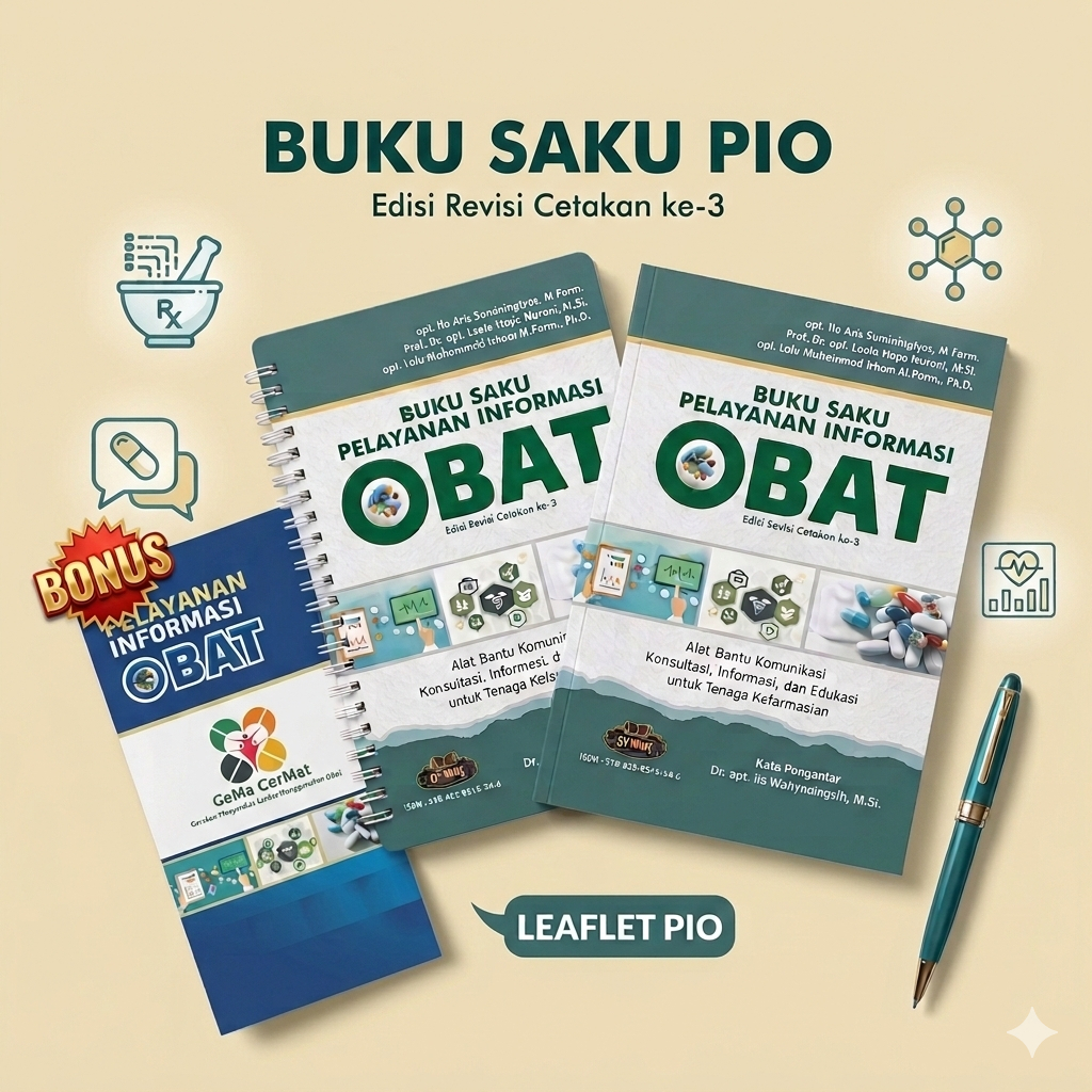 Paket Buku Saku PIO - Buku Saku Apoteker - Buku Kesehatan - Farmasi