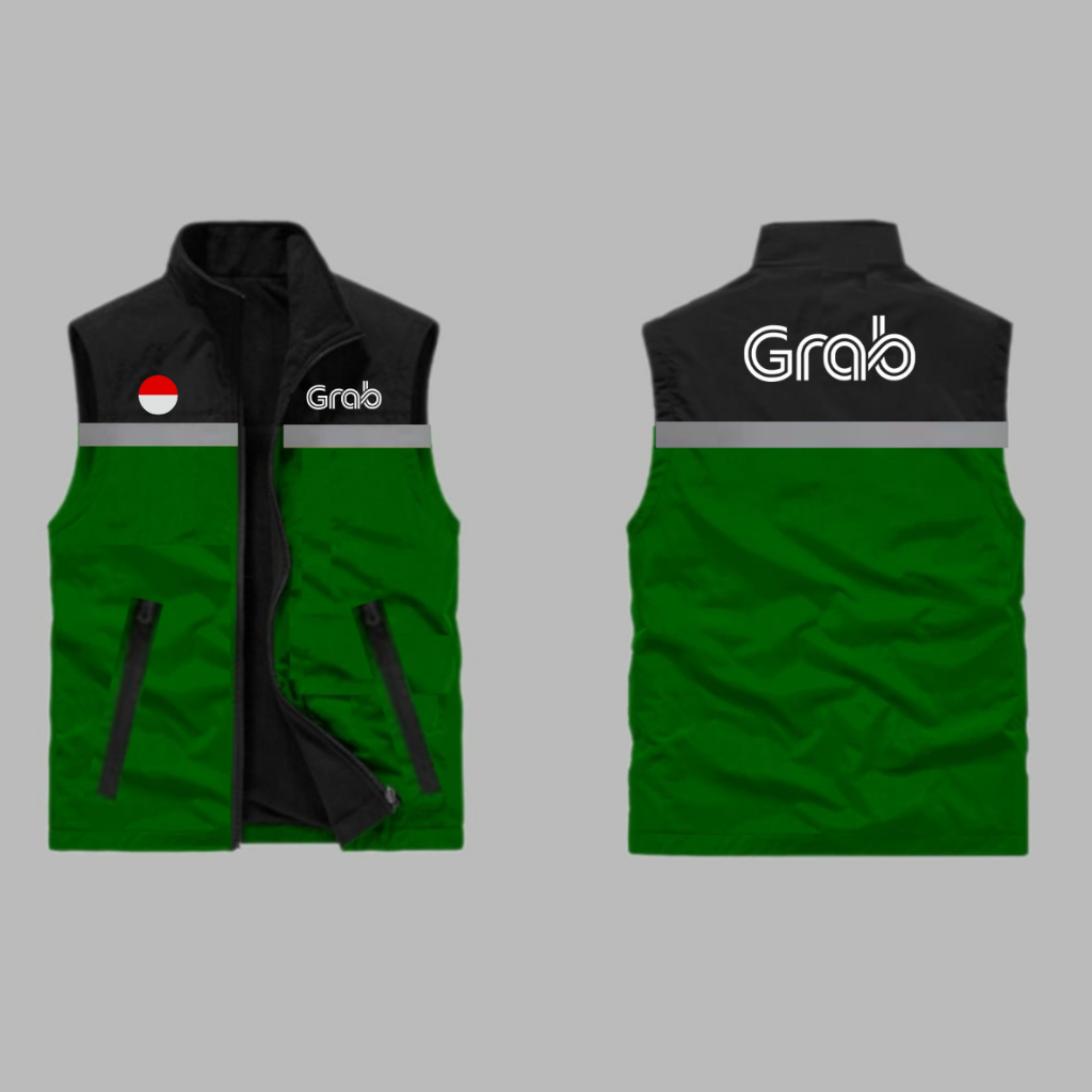 DISKON - Rompi Driver Grab Ojek Online Windproof Rompi Pria Ojek Grab Terbaru Bisa Custom