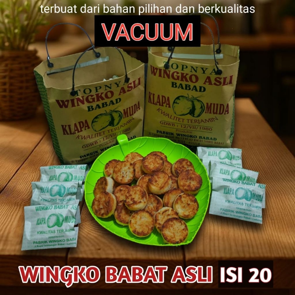 (VACUM) WINGKO BABAT ASLI ISI 20 pcs, terbuat dari bahan berkualitas dan selalu fresh