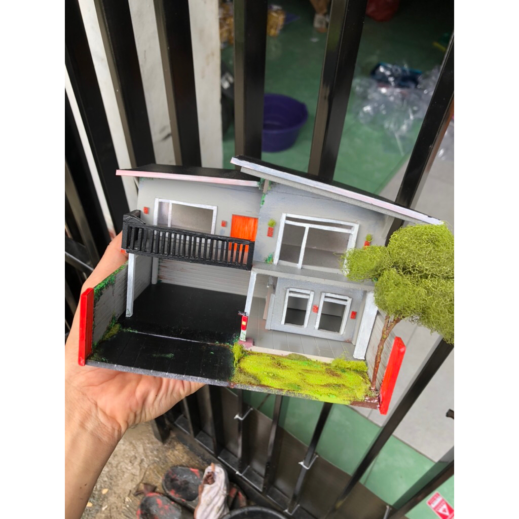 diorama rumah hotwheels 1:64