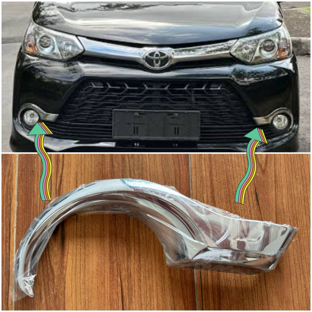 Cover Foglamp Toyota Avanza Veloz 2016 - 2018 Kanan Kiri Original