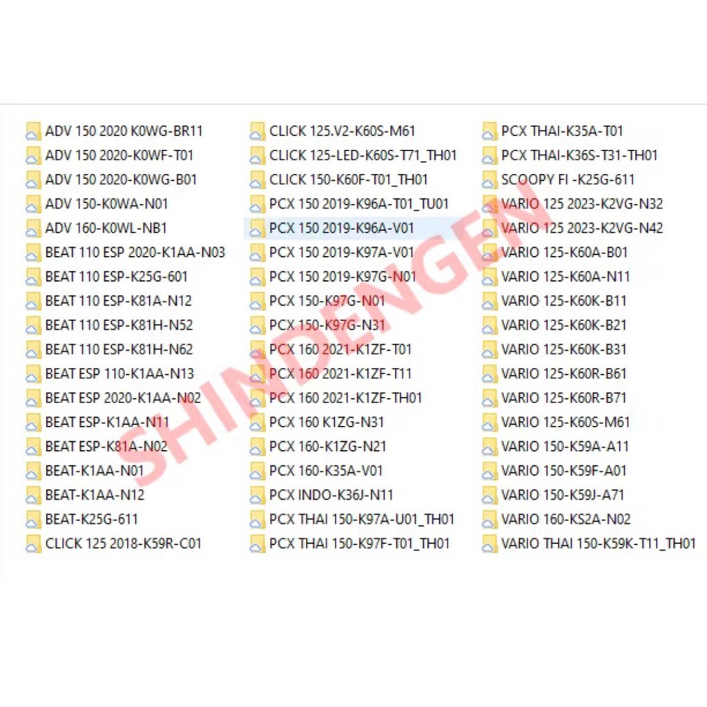 Paket file bin dan xdf honda shindengen murah