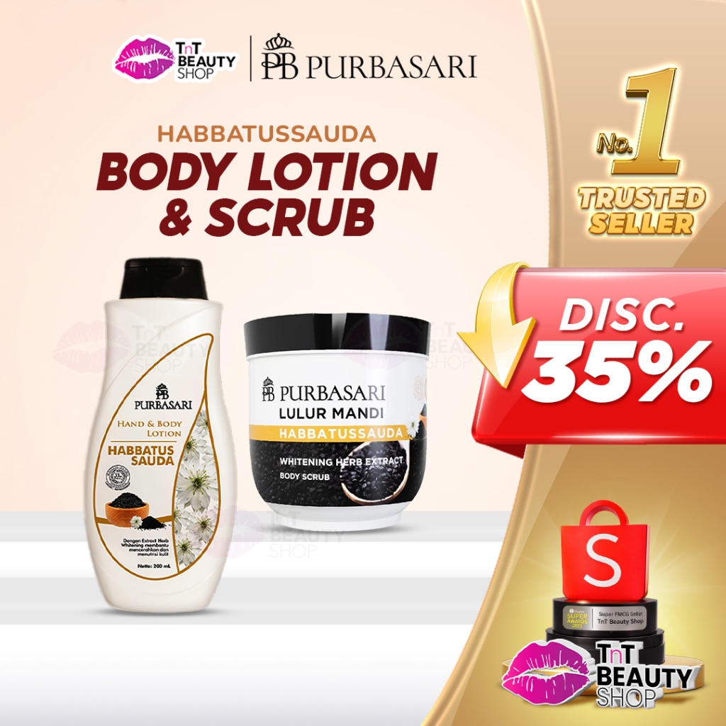 Purbasari Habbatussauda Series Hand & Body Lotion Lulur Mandi | TnT Beauty Shop