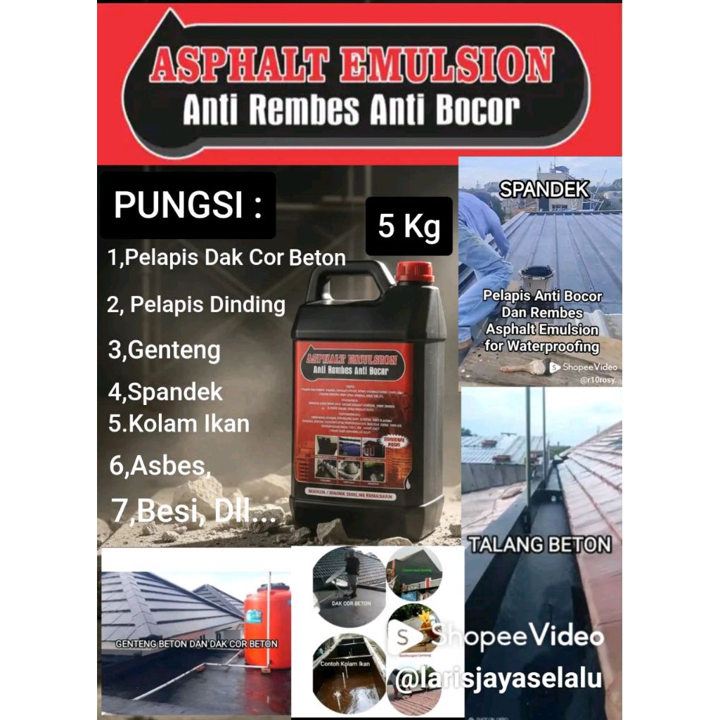 Aspal cair, Asphalt Emulsion For Waterproofing