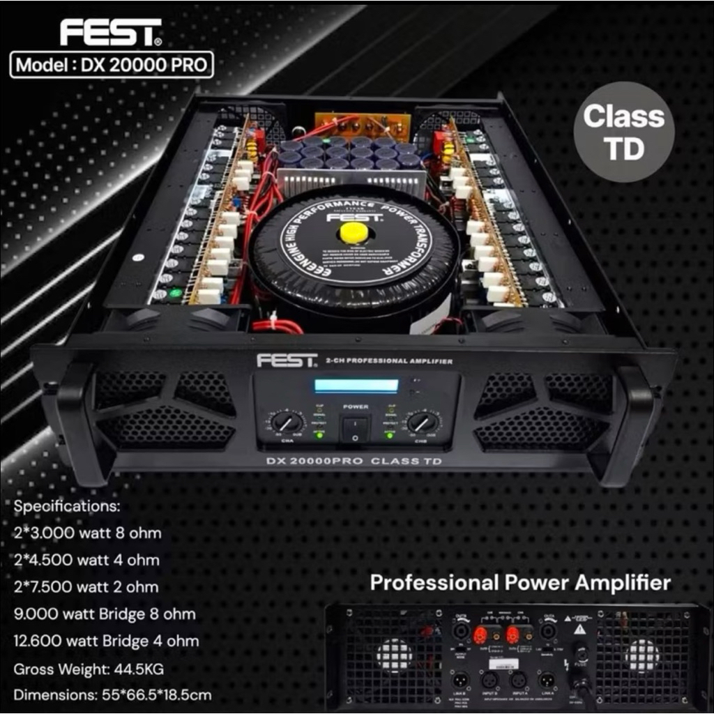 POWER FEST DX 20000 PRO Amplifier Fest DX20000 PRO Class TD