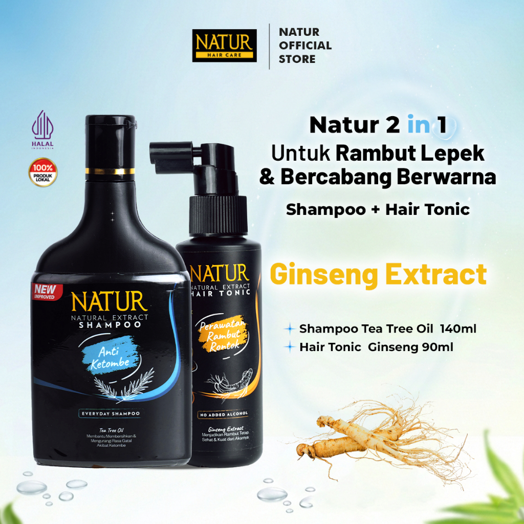 2in1 Shampoo Tea Tree Oil + Tonic | Untuk Rambut Berketombe