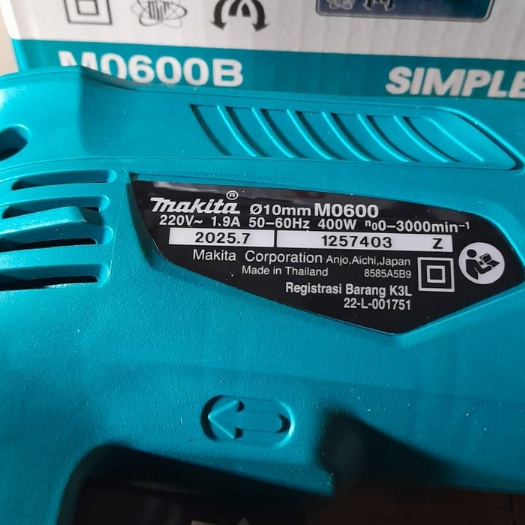 *MAKITA M 0600B* BOR LISTRIK 10 MM MAKITA M 0600 B