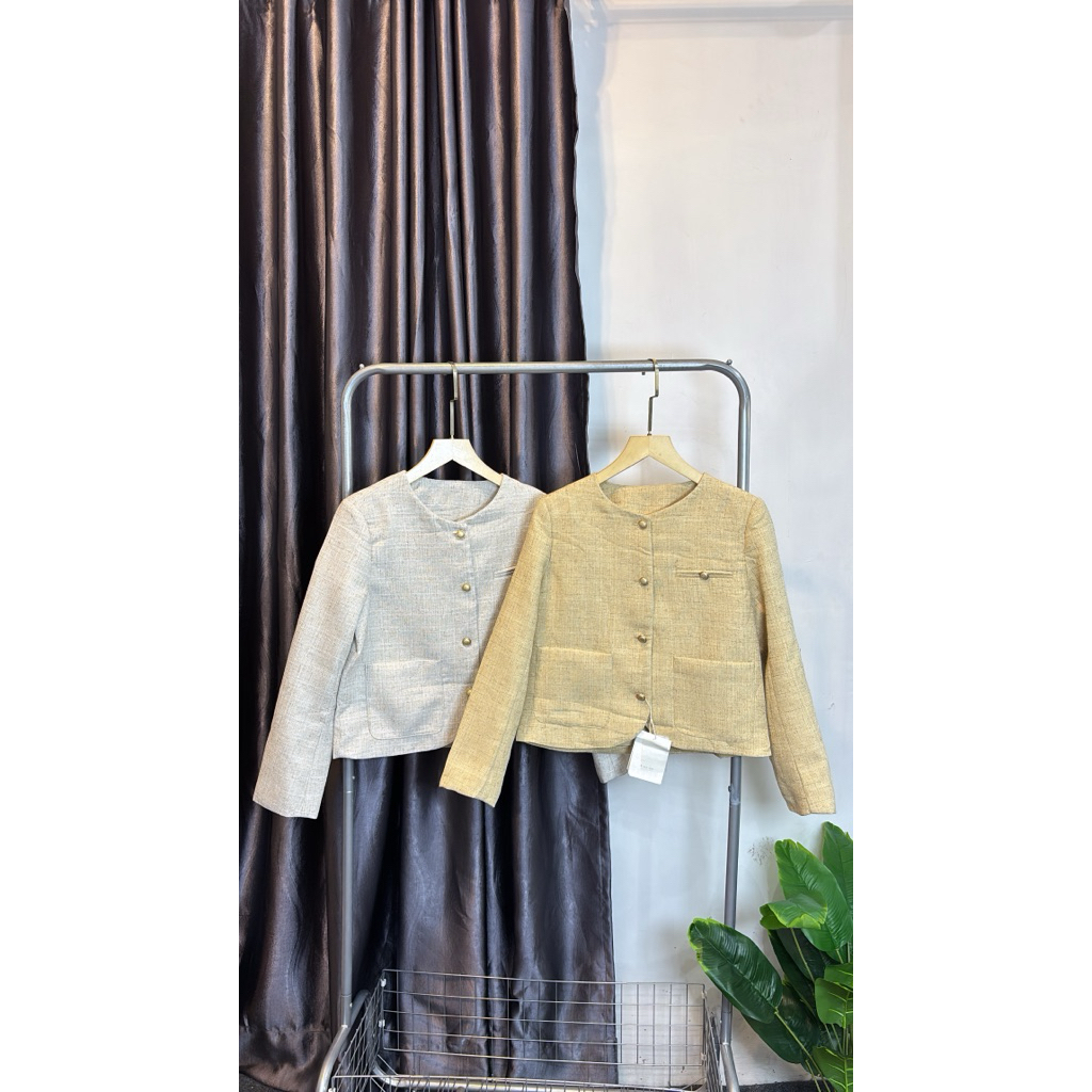 New Arrival Atasan Cardigan Tweed Import Premium