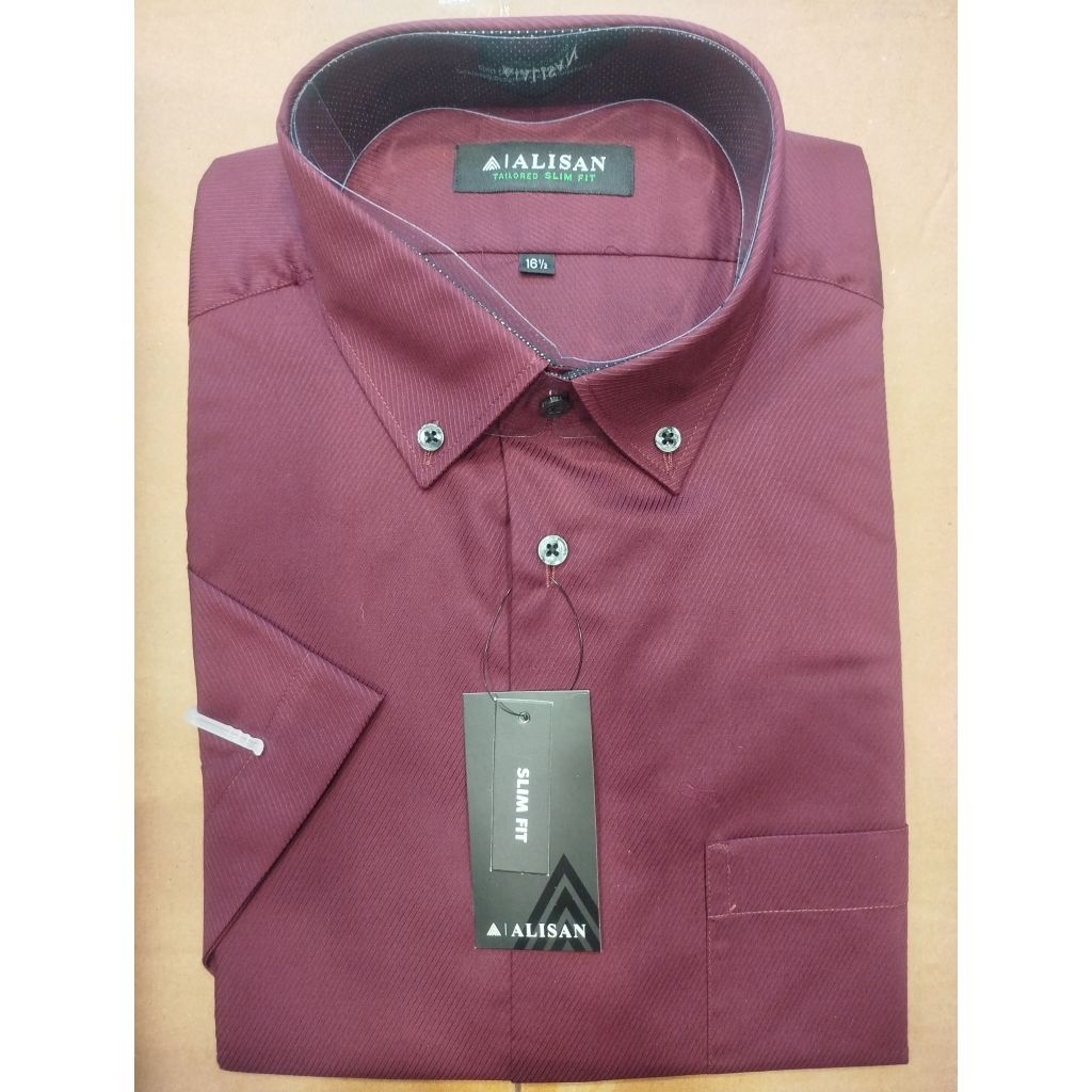 Alisan Dobby Dalam Batik Lengan Pendek Jumbo SlimFit