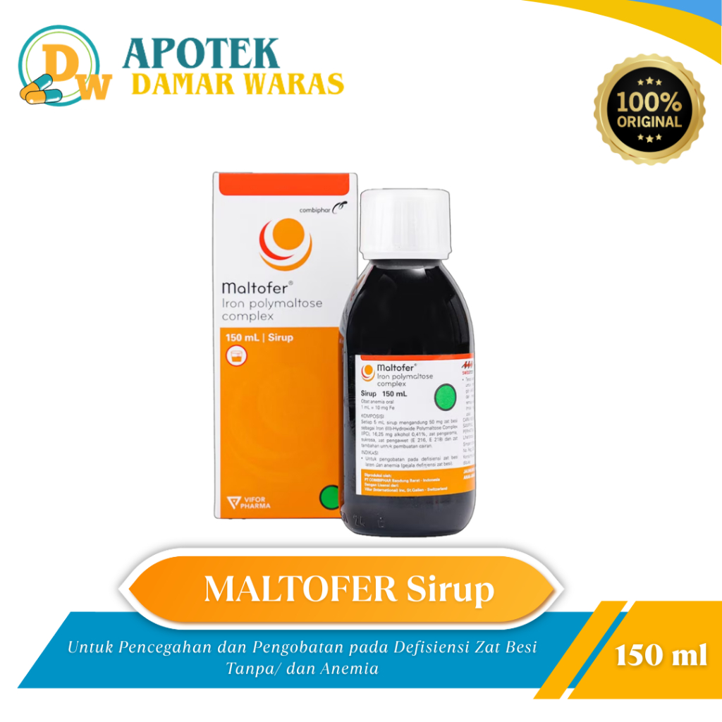 Sirup Maltofer 150 ml - Suplemen Zat Besi untuk Atasi Kekurangan Zat Besi- FE