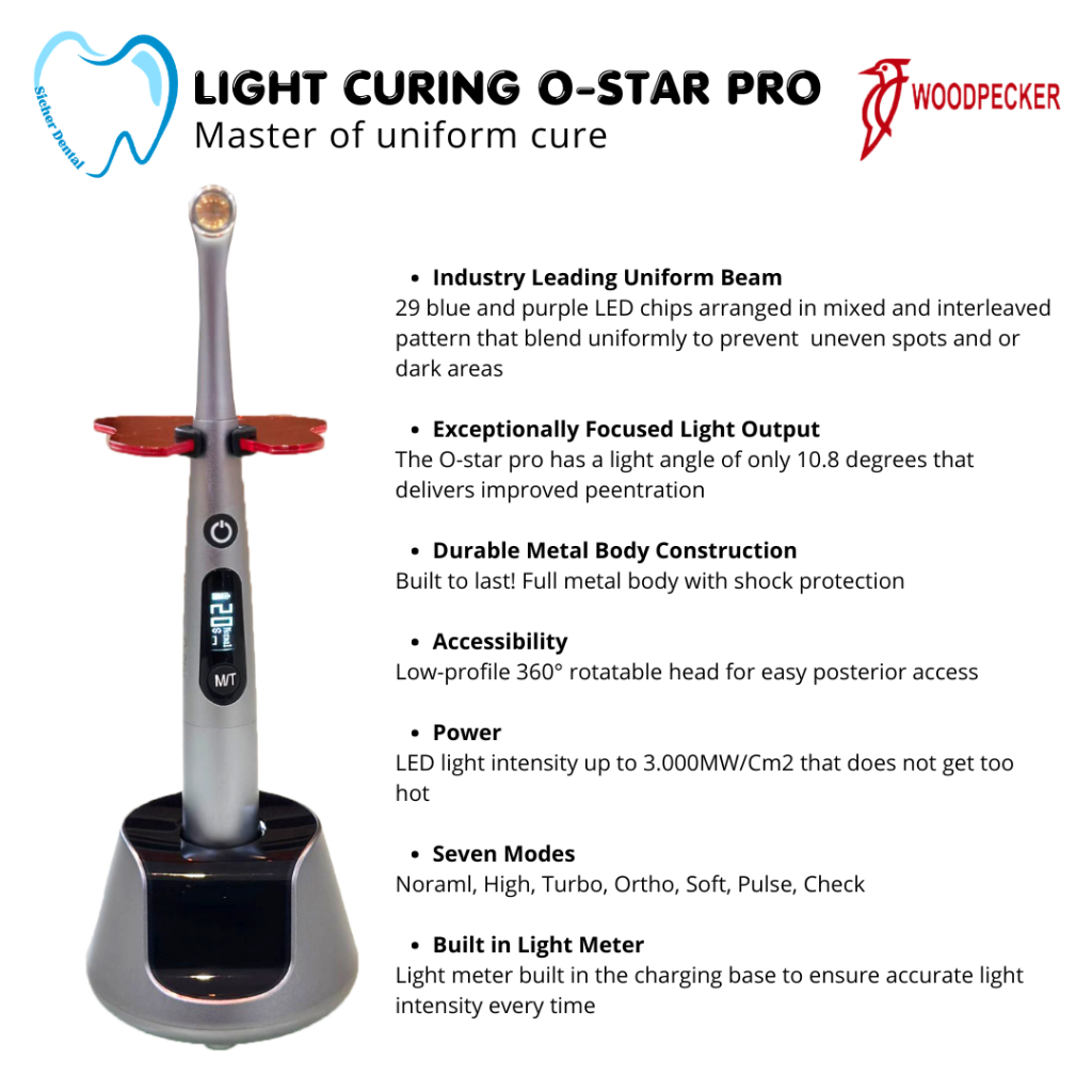 Light Cure O-Star Pro DBA Woodpecker/Light Curing LED Dental (Original)