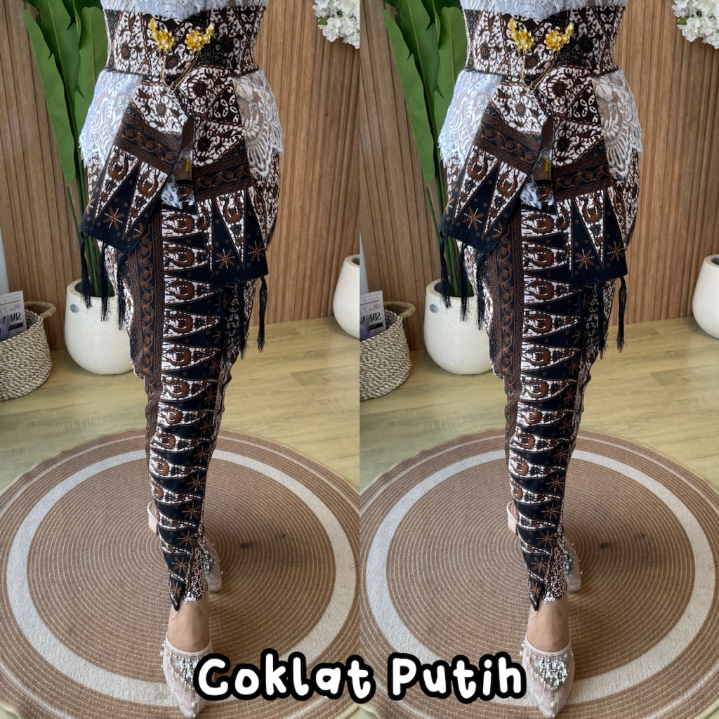 KAMEN BATIK DENIM TWIL - Kamen bali jadi + selendang — bawahan wanita kundangan — rok batik