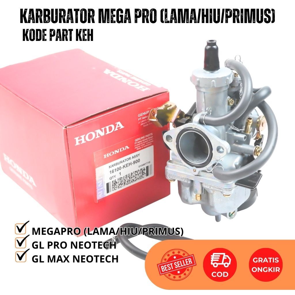 Karburator MegaPro GL Pro GL Max Karbu Honda Mega PRO Primus GL PRO Max Neotech CB 100 KEH Original