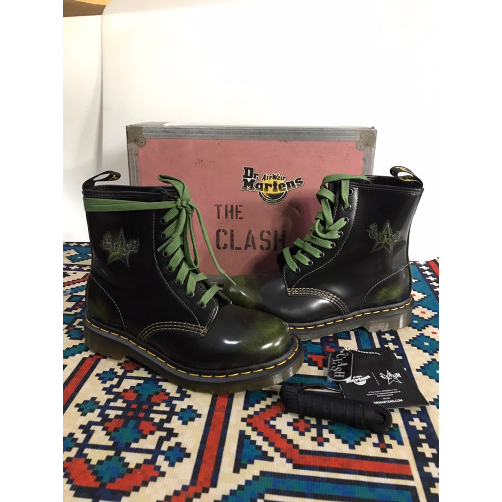 Dr Martens 1460 x The Clash Boots. Limited edition.  Available On Size 5uk / 38 Eur  4uk / 37 Eur  F