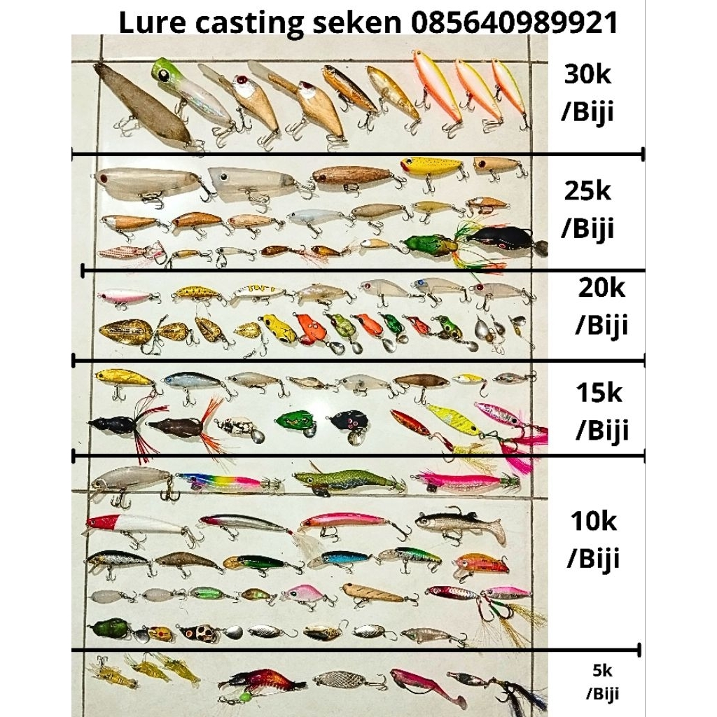 Lure umpan casting Seken untuk hampala, gabus dan ikan muara