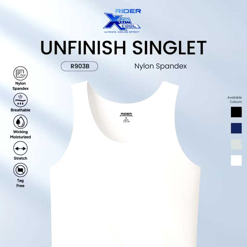 Rider Xtracool Sport Singlet Nylon Spandex - Singlet Pria R903B isi 1 Pcs